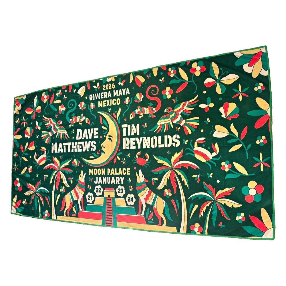 Dave Matthews & Tim Reynolds Riviera Maya Mexico 2026 Beach Towel Blanket